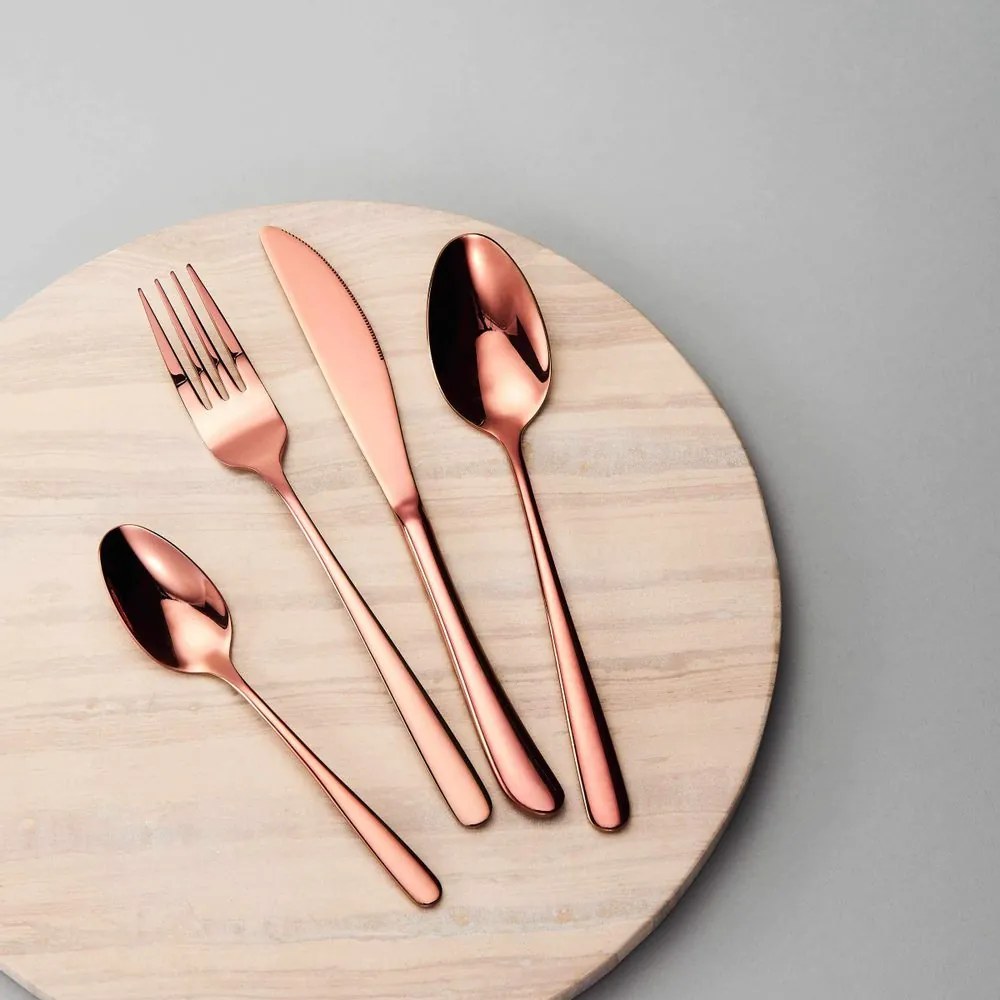 QUEENS evőeszköz szett rozéarany