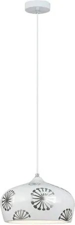 Rabalux beltéri függeszték e27 40w ezüst/fehér ginger