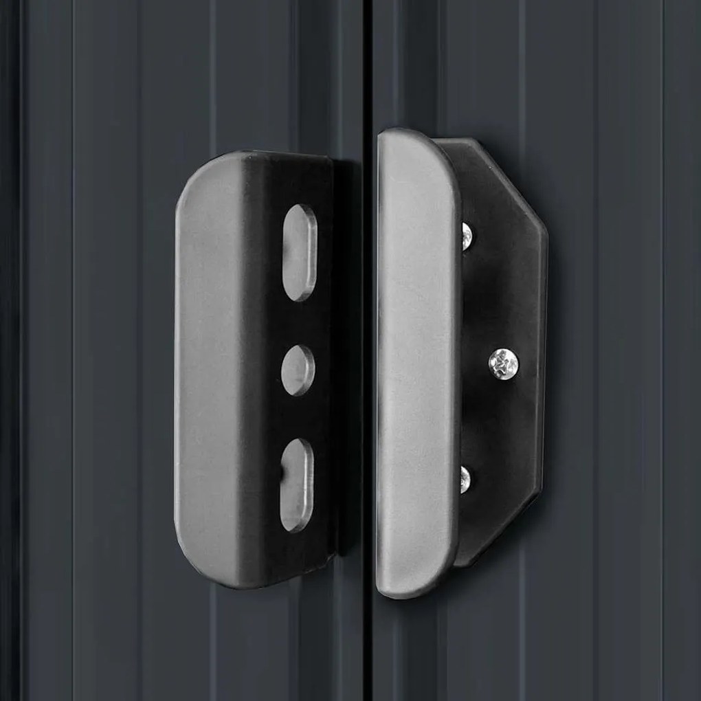 antracitszürke acél kerti fészer