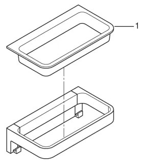 GROHE 41107000 - START CUBE zuhanypolc, 20 cm, fényes króm