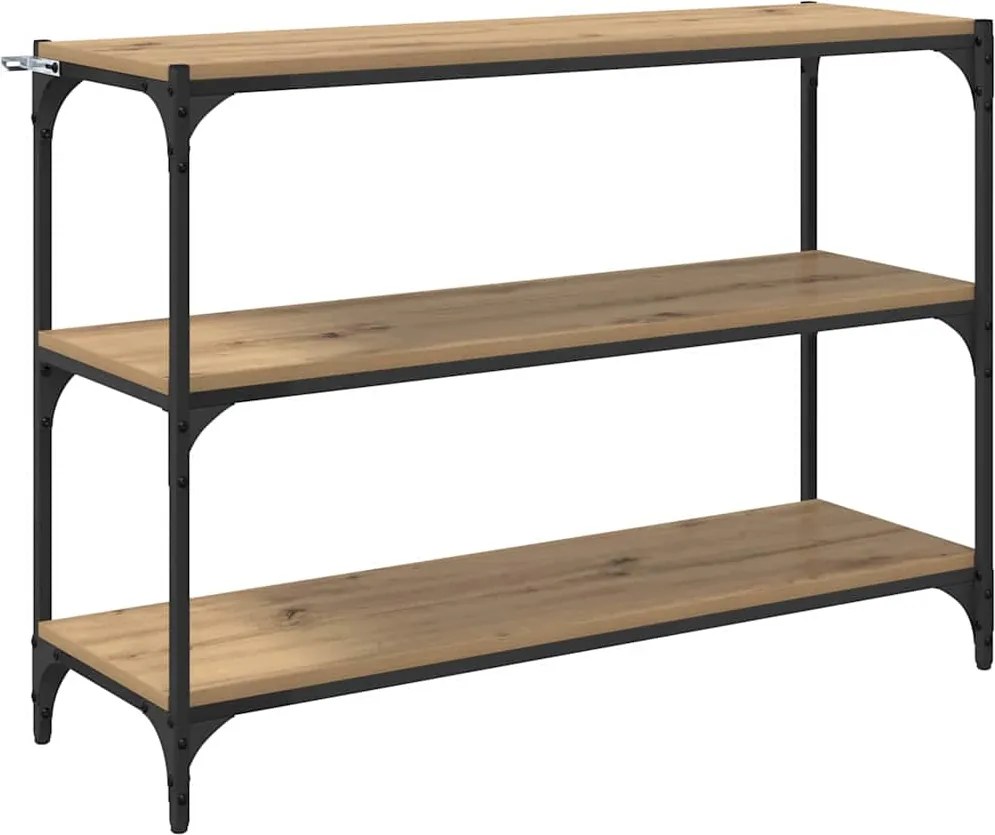 vidaXL Könyvespolc kézműves tölgy 100 x 33 x 70,5 cm Műszaki fa és vas