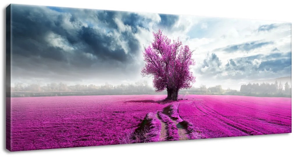 Gario Vászonkép Fa a lila mezon Méret: 40 x 100 cm