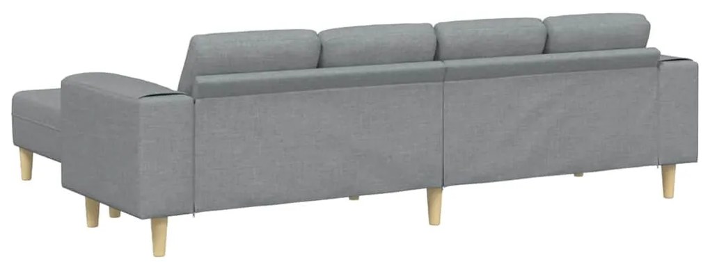 Kanapé Szett 3 pcs Világosszürke szövet