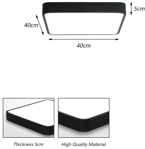 Brilagi - POOL SQUARE LED mennyezeti lámpatest LED/36W/230V 40x40 cm fekete