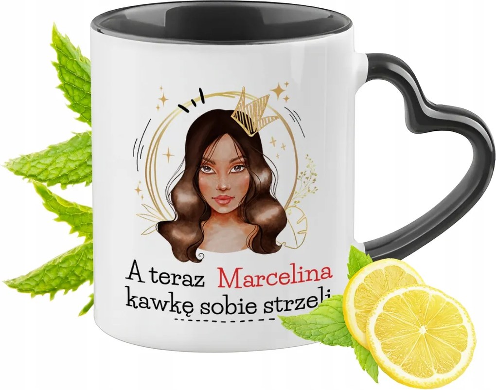 Marcelina Bögre Fekete Szív Alakú Füllel Ajándék