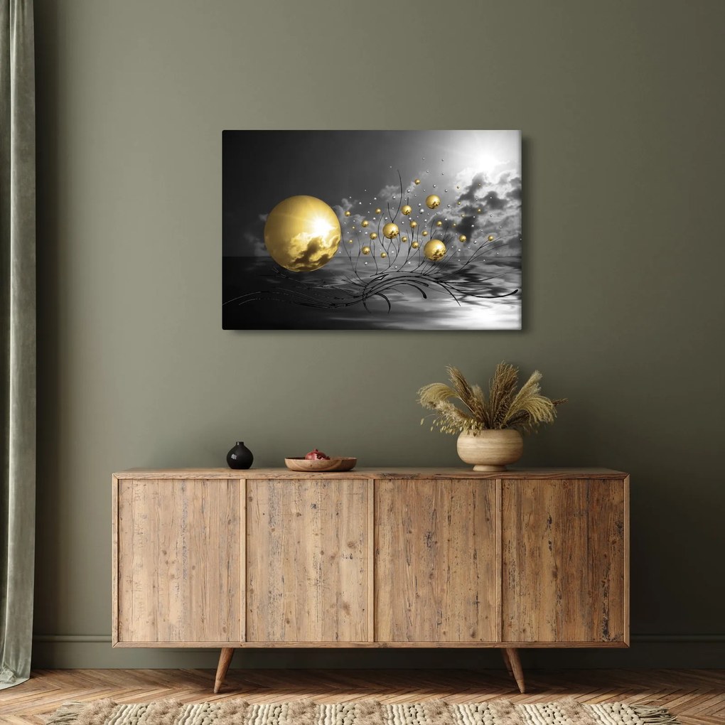 Okker gömbök képe (90x60 cm)