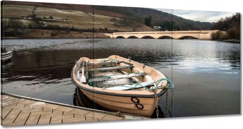 Vászonkép 60x30 Horgászcsónak