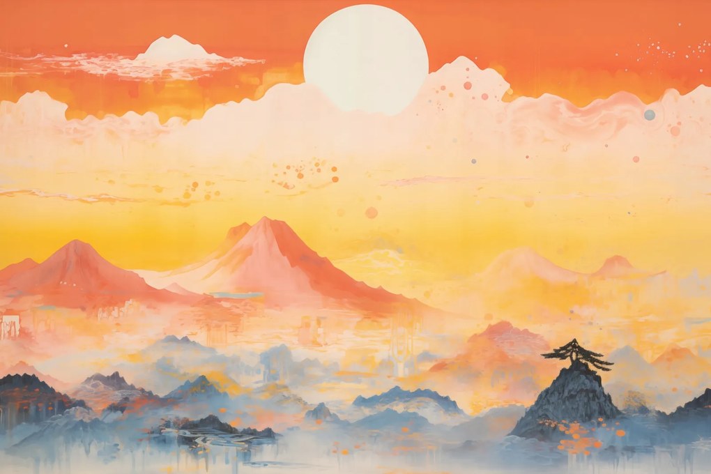 Poszter 91,5x61cm Hajnal a Csendes Hegyek Földjén