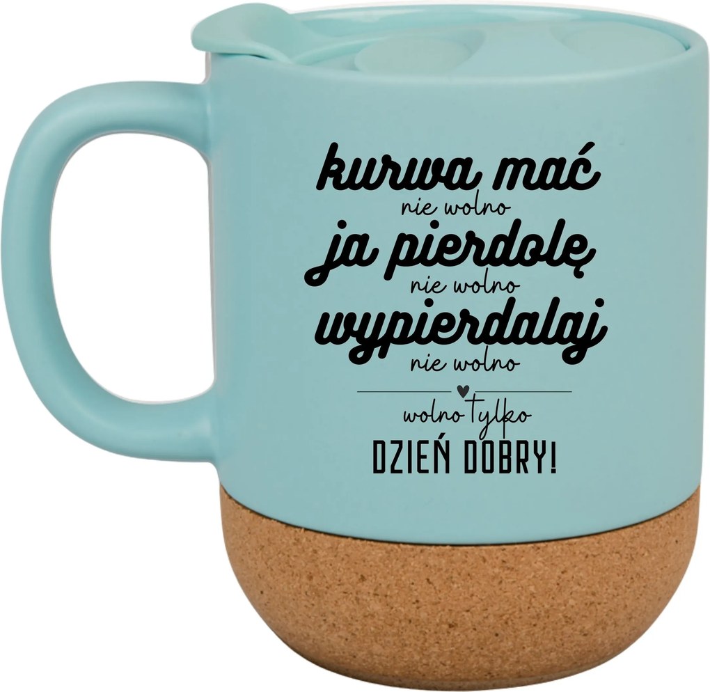 Kék Bögre Fedéllel Ajándék Csak Jó Reggelt