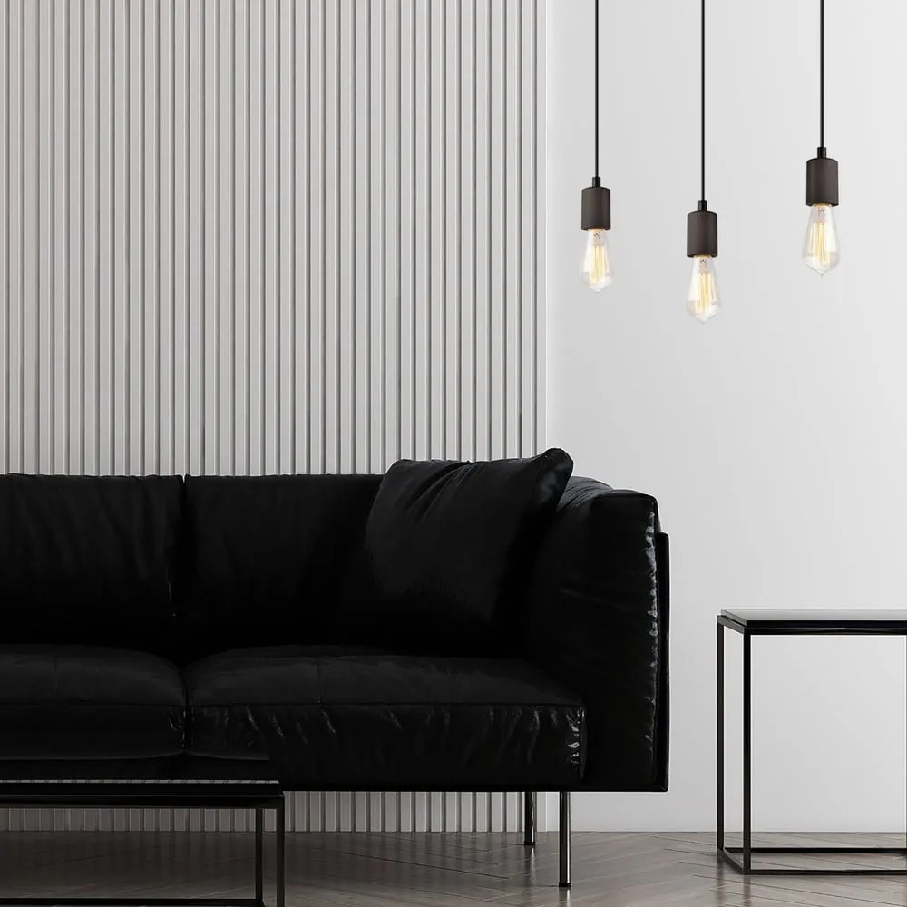 Fekete függőlámpa Leon – LAMKUR