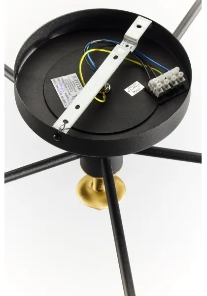 Jupiter 2033 - Felületre szerelhető csillár FIGARO 6xG9/10W/230V fekete/arany/bézs