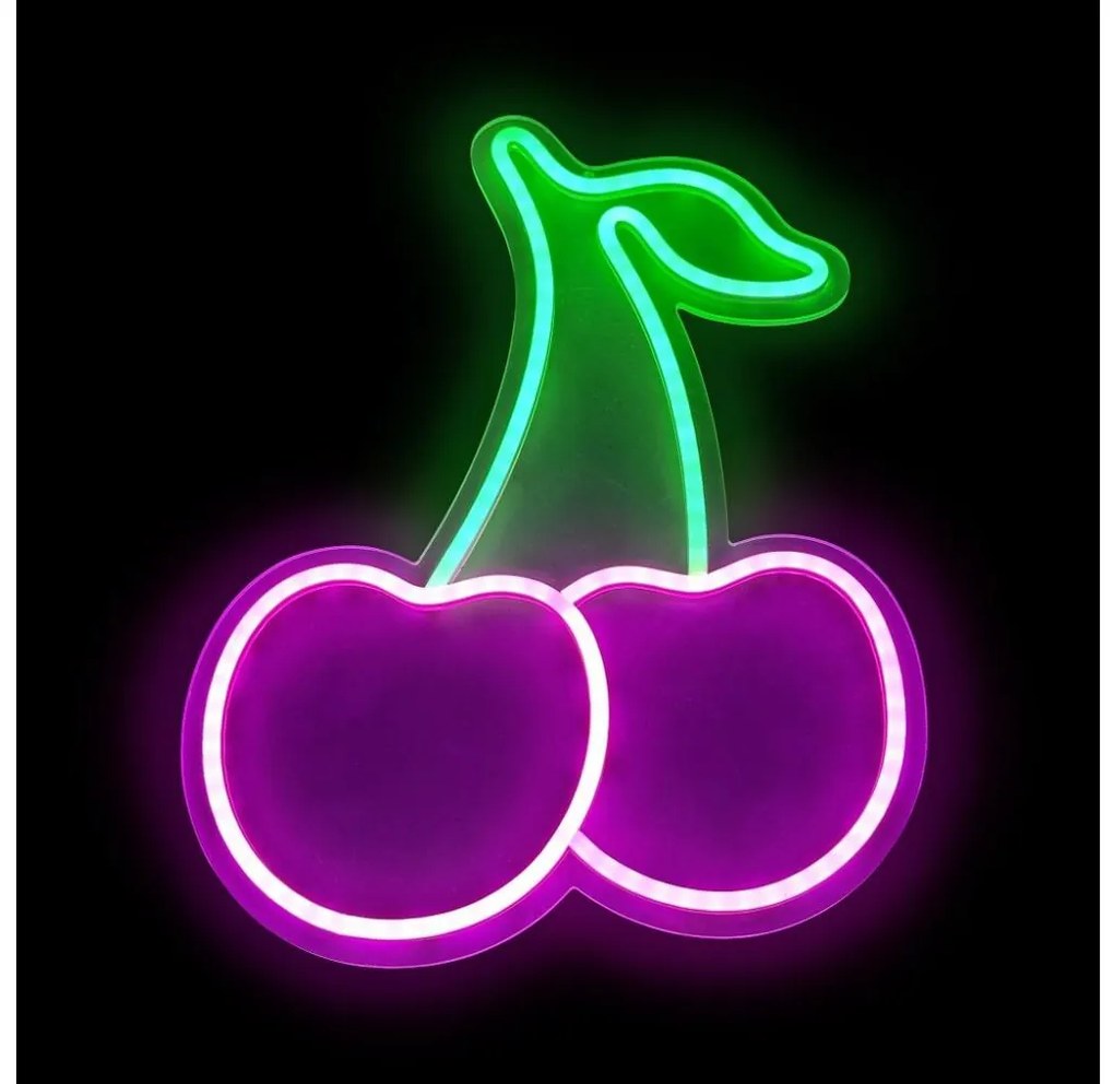 2Kids Toys - LED Neon fali dekoráció LED/5W/USB cseresznye