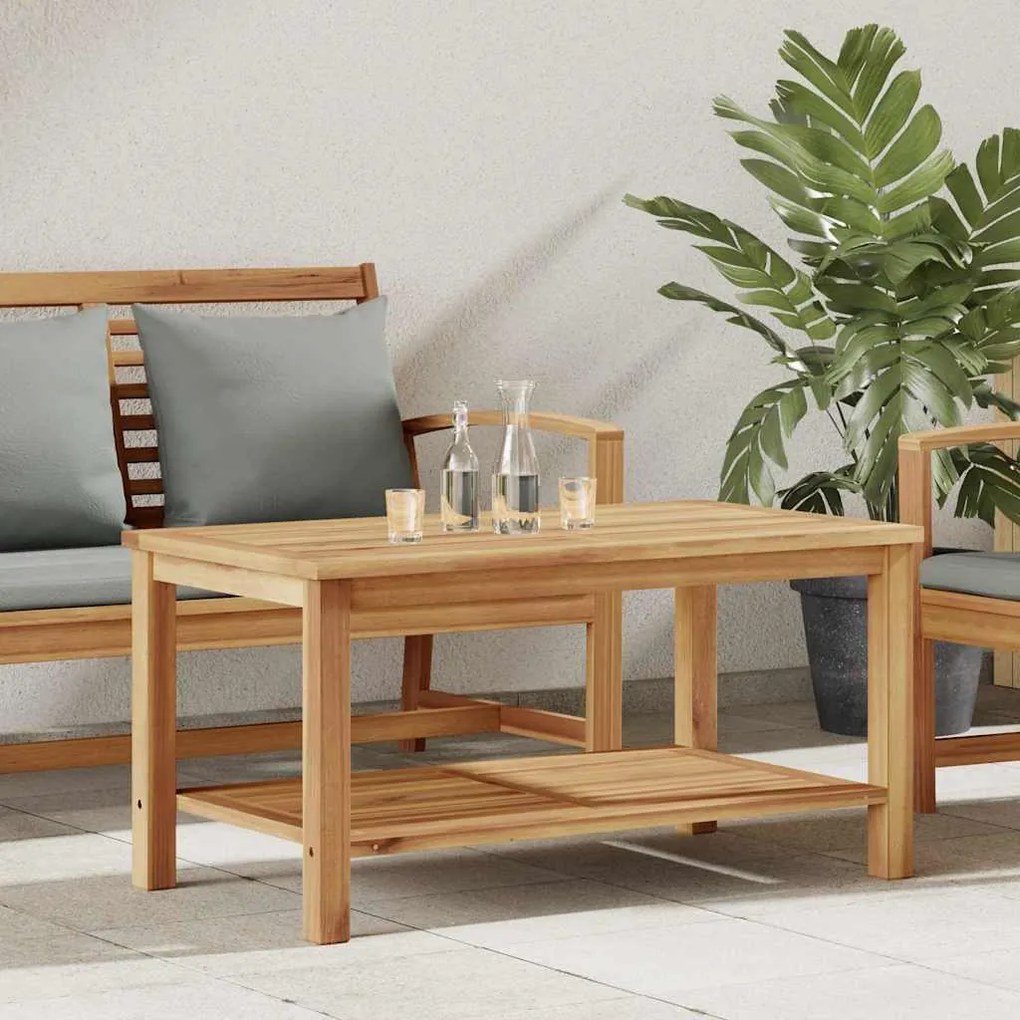 vidaXL Dohányzóasztal Barna 90 x 50 x 45 cm Tömör tíkfa