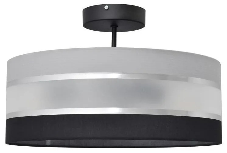 Csillár rúdon HELEN 3xE27/15W/230V fekete/szürke/fényes króm