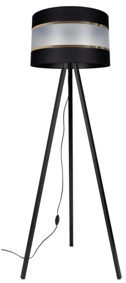 Állólámpa CORAL 1xE27/60W/230V wenge/fekete/arany