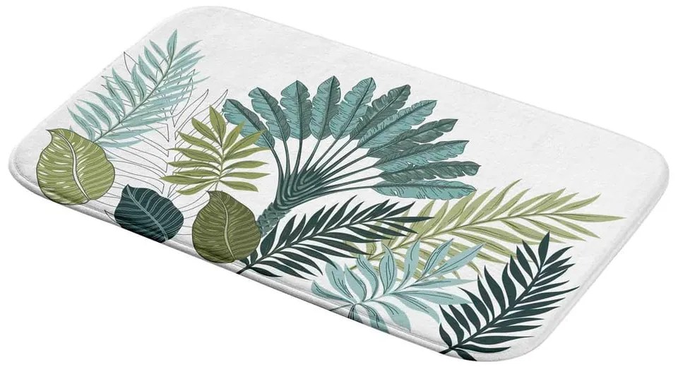 Fehér-zöld fürdőszobai kilépő 45x75 cm Panazio – douceur d'intérieur