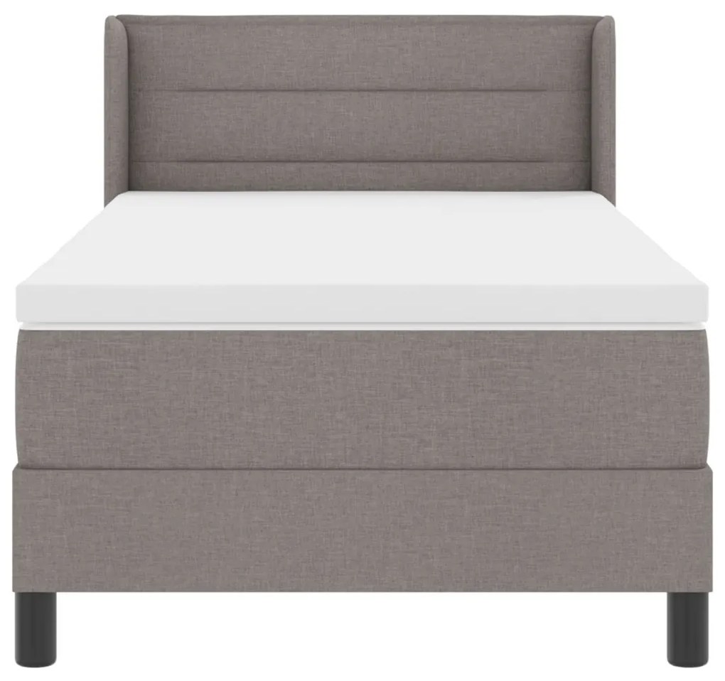 Boxspring ágy matraccal bézs színben, 80 x 200 cm, szövet