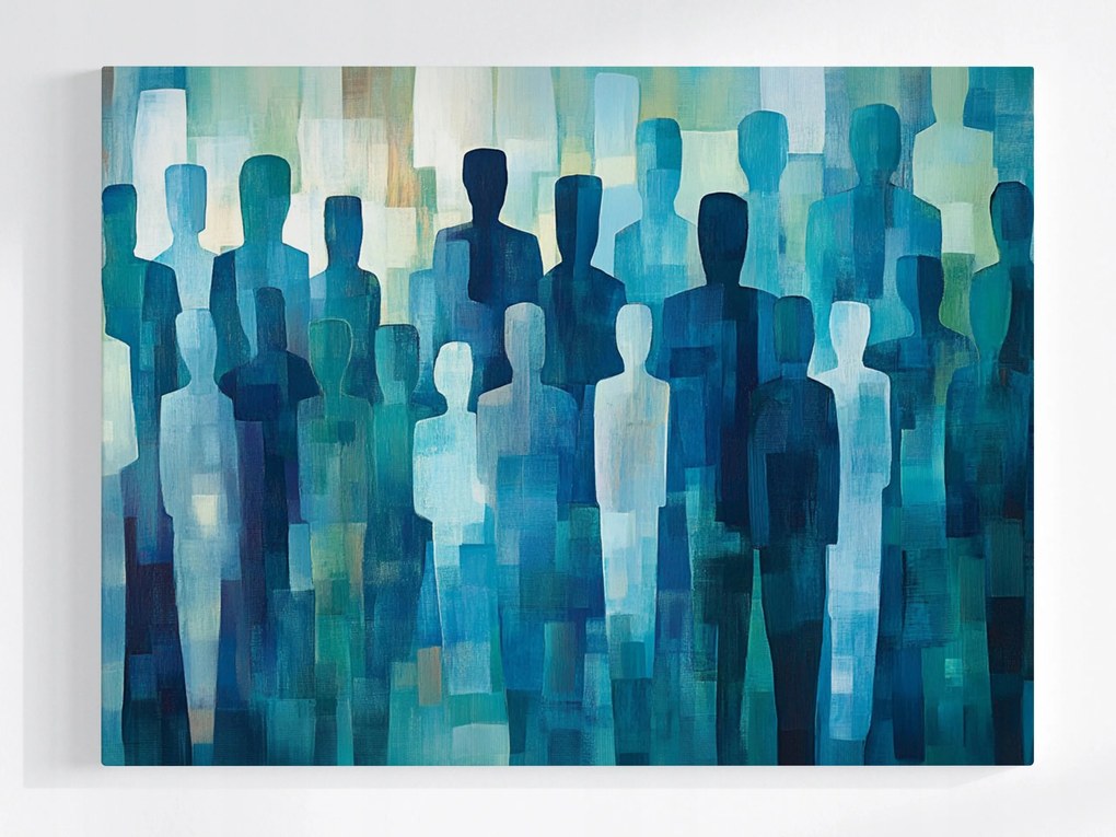 Vászonkép Canvas Absztrakt Emberek Tömeg Közösség Csoport 80x60