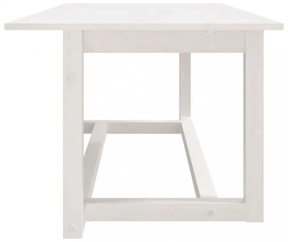 fehér tömör fenyőfa dohányzóasztal 110 x 55 x 45 cm