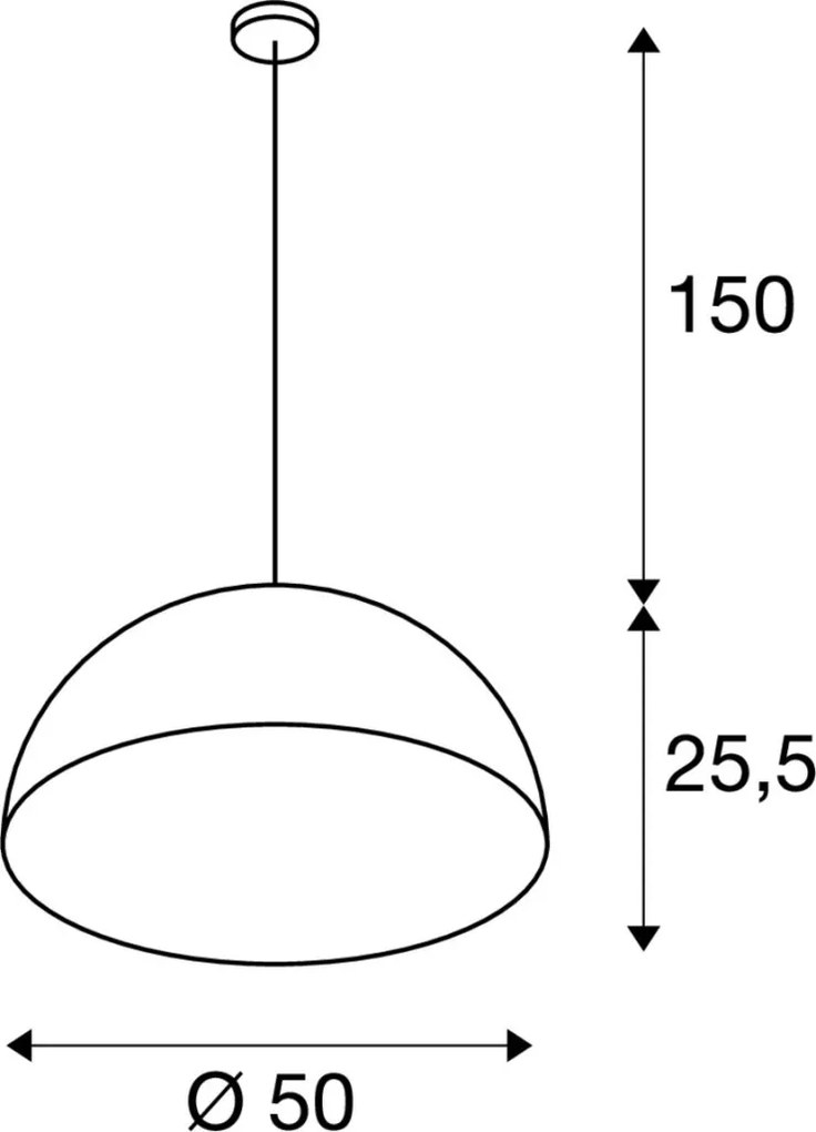 SLV 155930 FORCHINI Modern Függesztett Lámpa Fekete, Arany E27 IP20