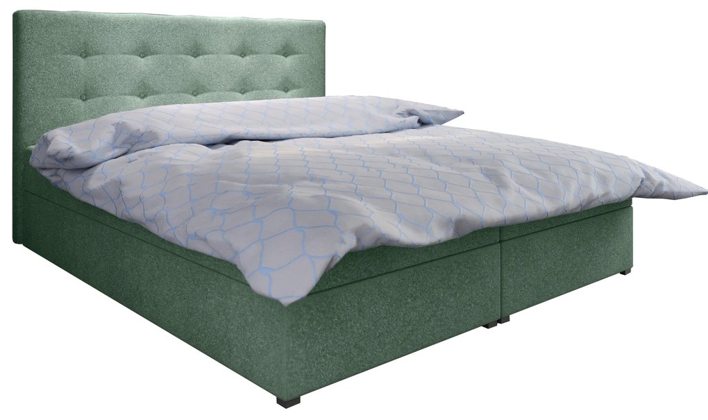 Franciaágy  Boxspring 160 cm Fade 1 (menta) (matraccal és tárolóhellyel). 1046479