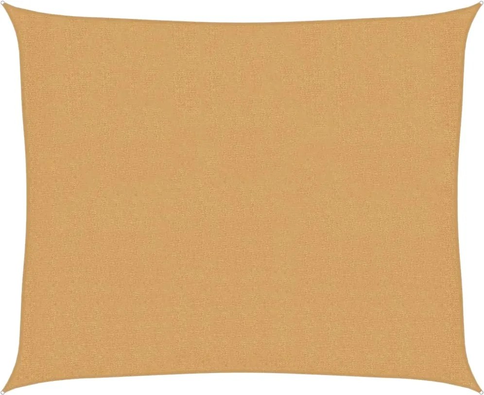 vidaXL homokszínű négyszögletű HDPE napvitorla 160 g/m² 2,5x3 m