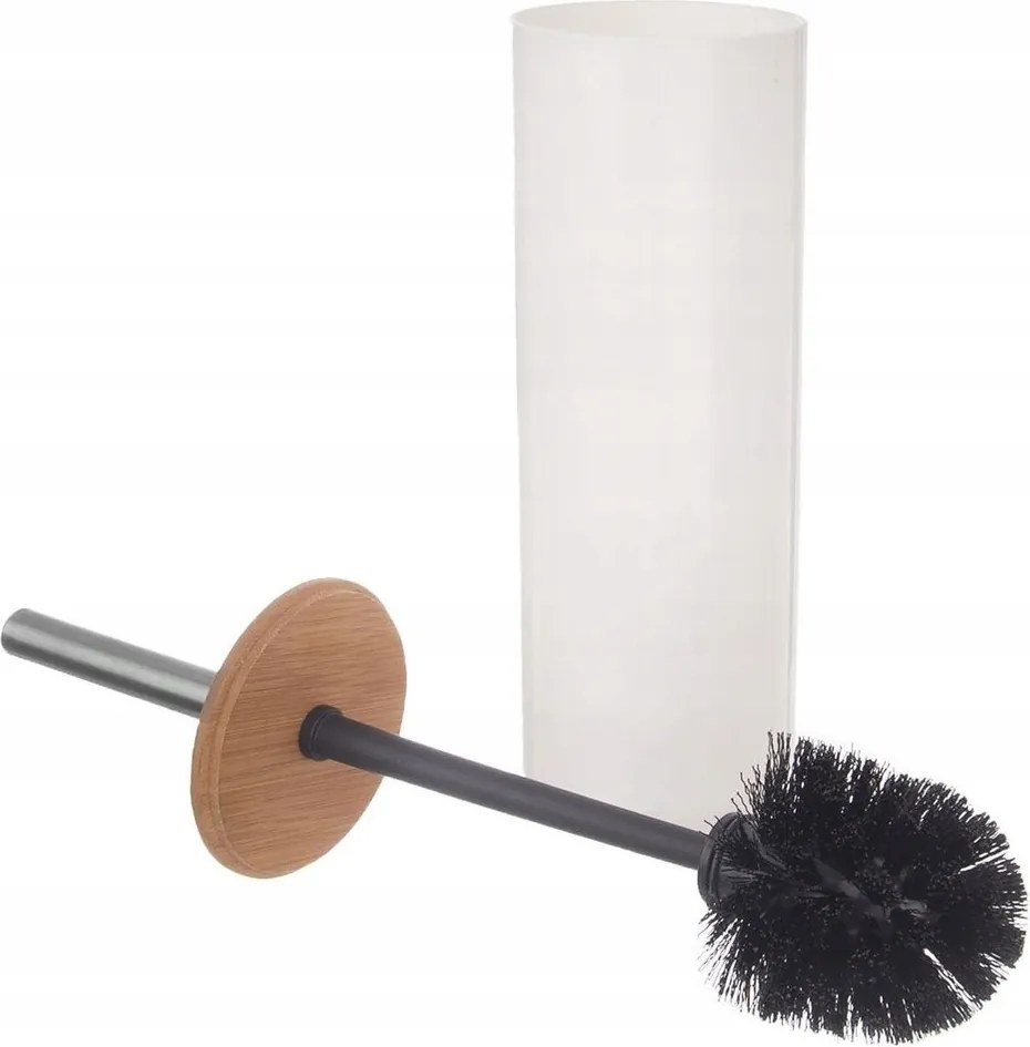 Fehér Bambusz Wc kefe fürdőszobai Wc tisztításhoz tartályban