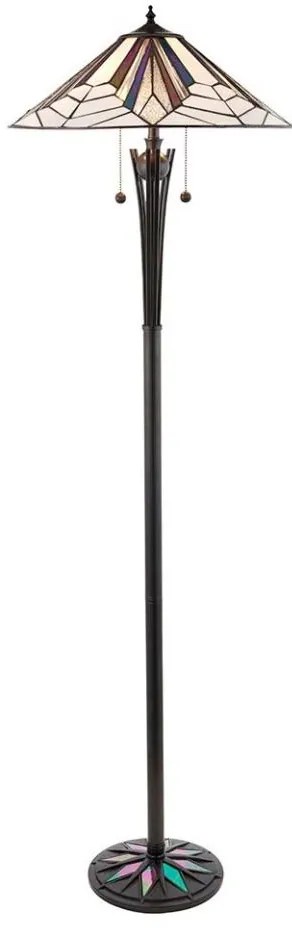 Endon 63934 - Tiffany ASTORIA állólámpa 2xE27/60W/230V, átmérő 48 cm