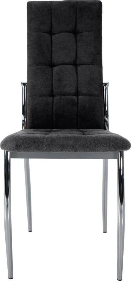 Szék, sötétszürke szövet/fém, ADORA 2 NEW