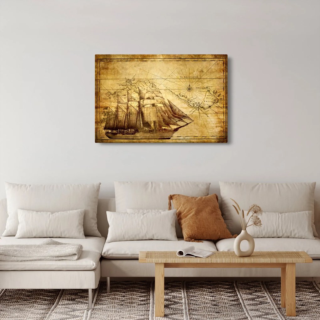 Kép - Régi térkép (90x60 cm)