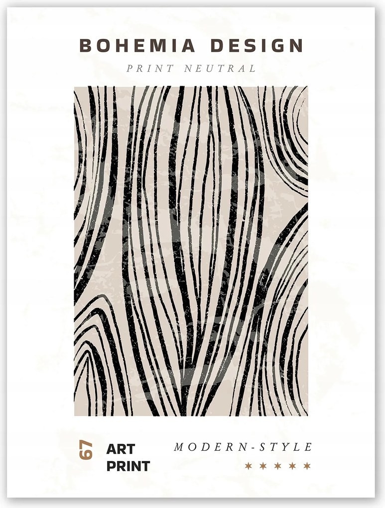 Boho absztrakt bronz Poszter 21x30 cm #T36