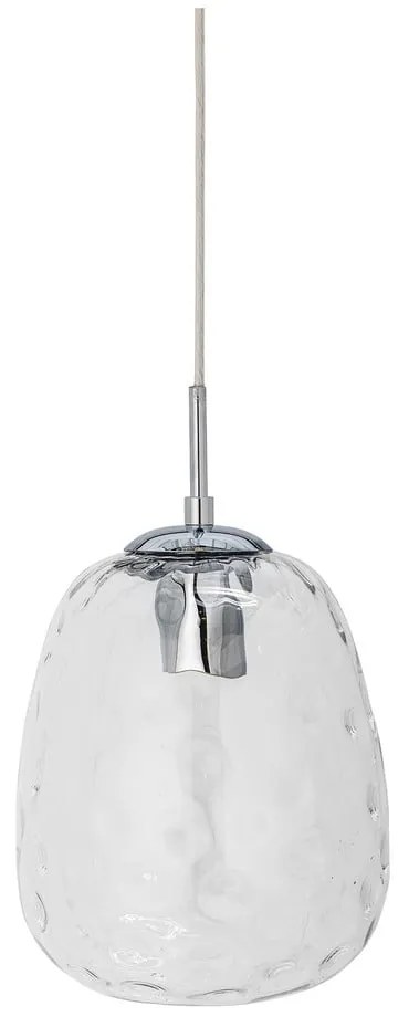 Ezüstszínű függőlámpa üveg búrával ø 20 cm Baele – Bloomingville