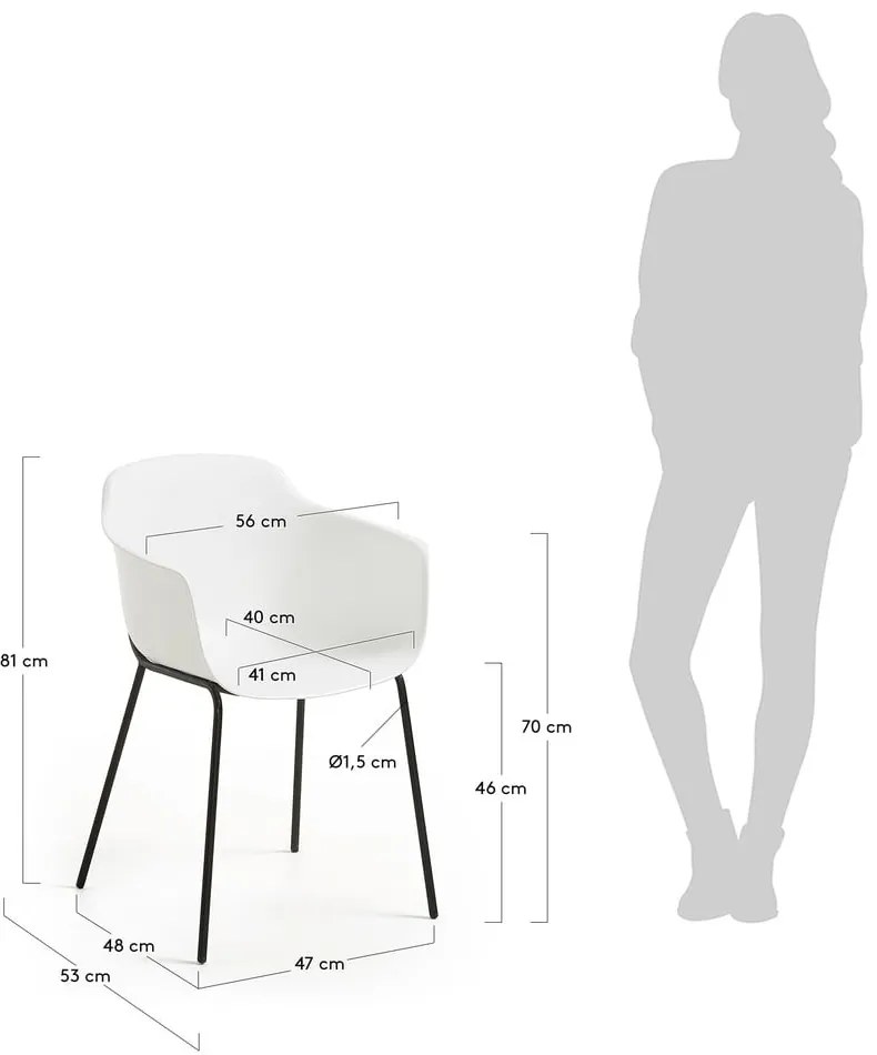 Khasumi fehér étkezőszék - Kave Home