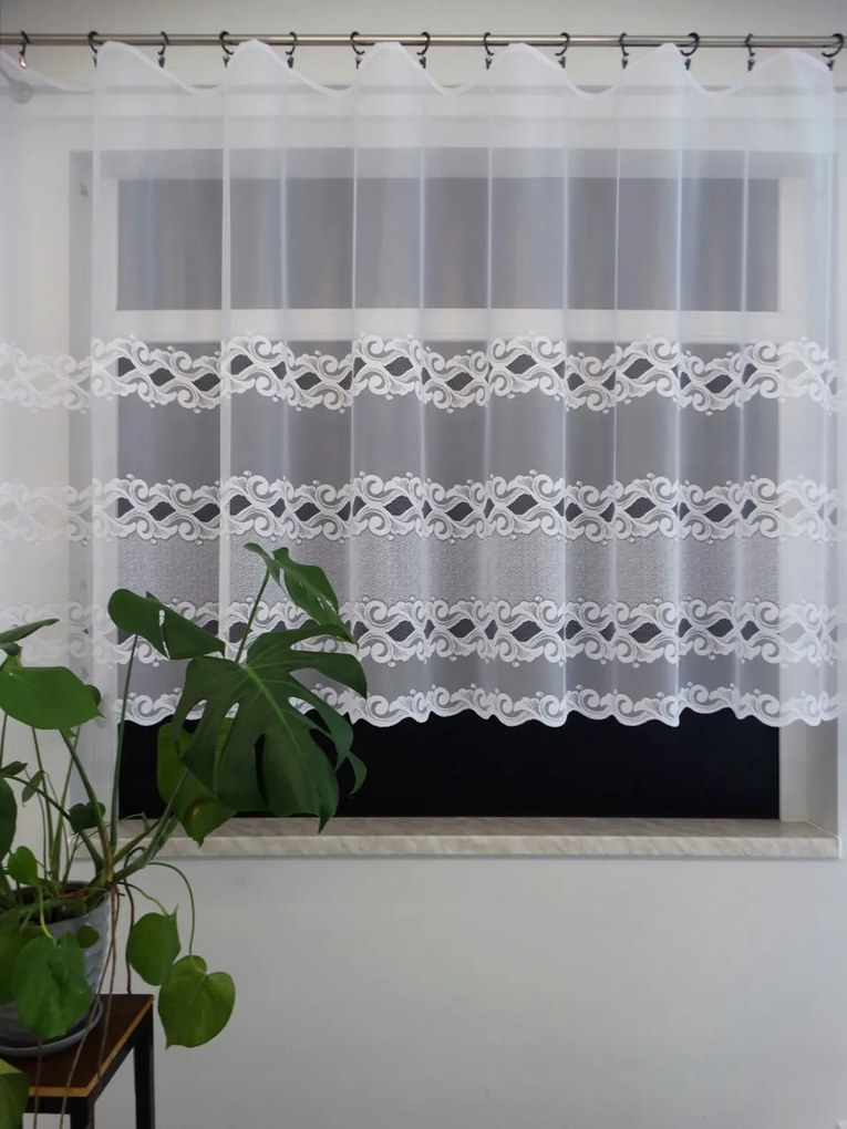 Mg Függöny jacquard 36197 Fehér 130cm 0,5m