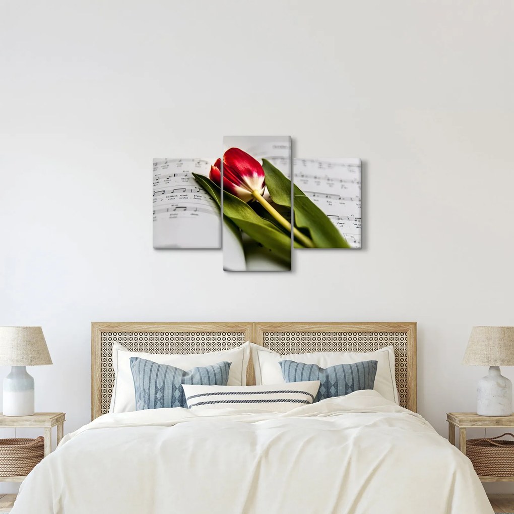 Egy vörös tulipán képe (90x60 cm)
