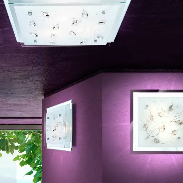 Globo 40408-2 - Mennyezeti lámpa JASMINA  2xE27ILLU/40W/230V