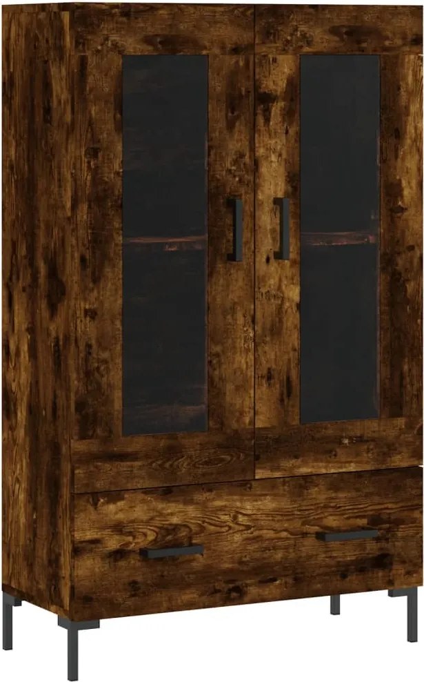 vidaXL füstös tölgy színű szerelt fa magasszekrény 69,5 x 31 x 115 cm