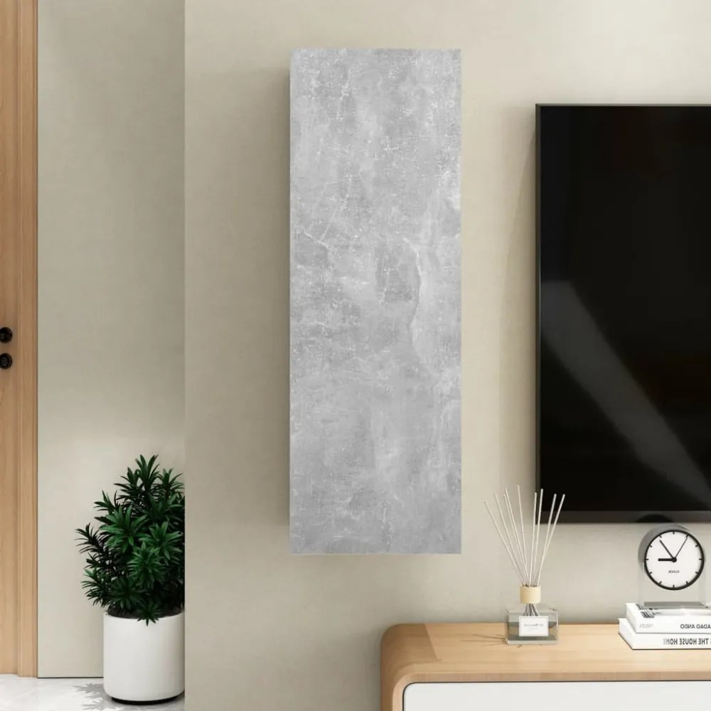 betonszürke szerelt fa TV-szekrény 30,5 x 30 x 90 cm