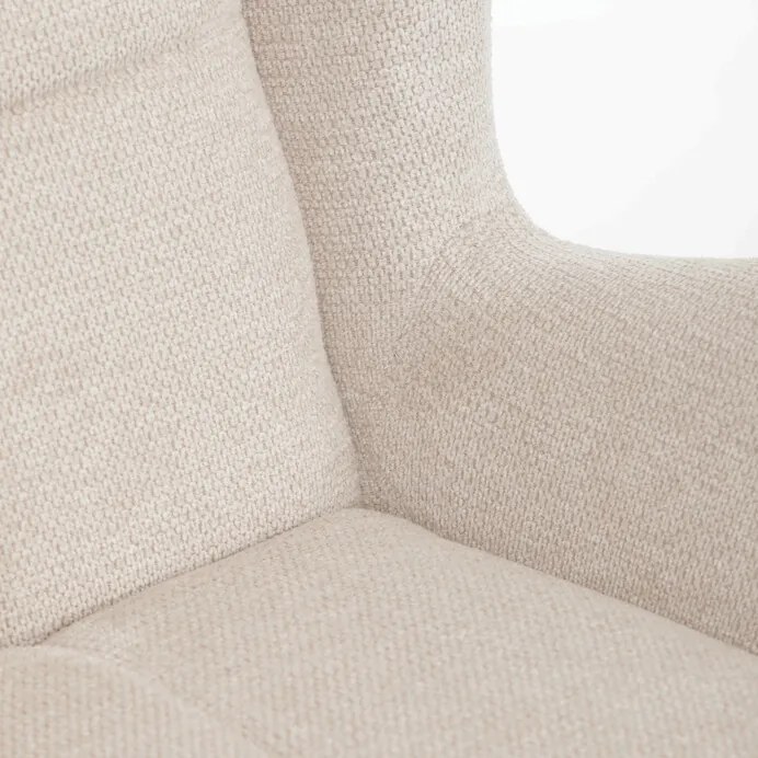 Füles fotel, bézs, szövet, AK-H9206 CRM2