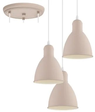 EGLO 49084 - Csillár zsinóron PRIDDY-P 3xE27/60W/230V