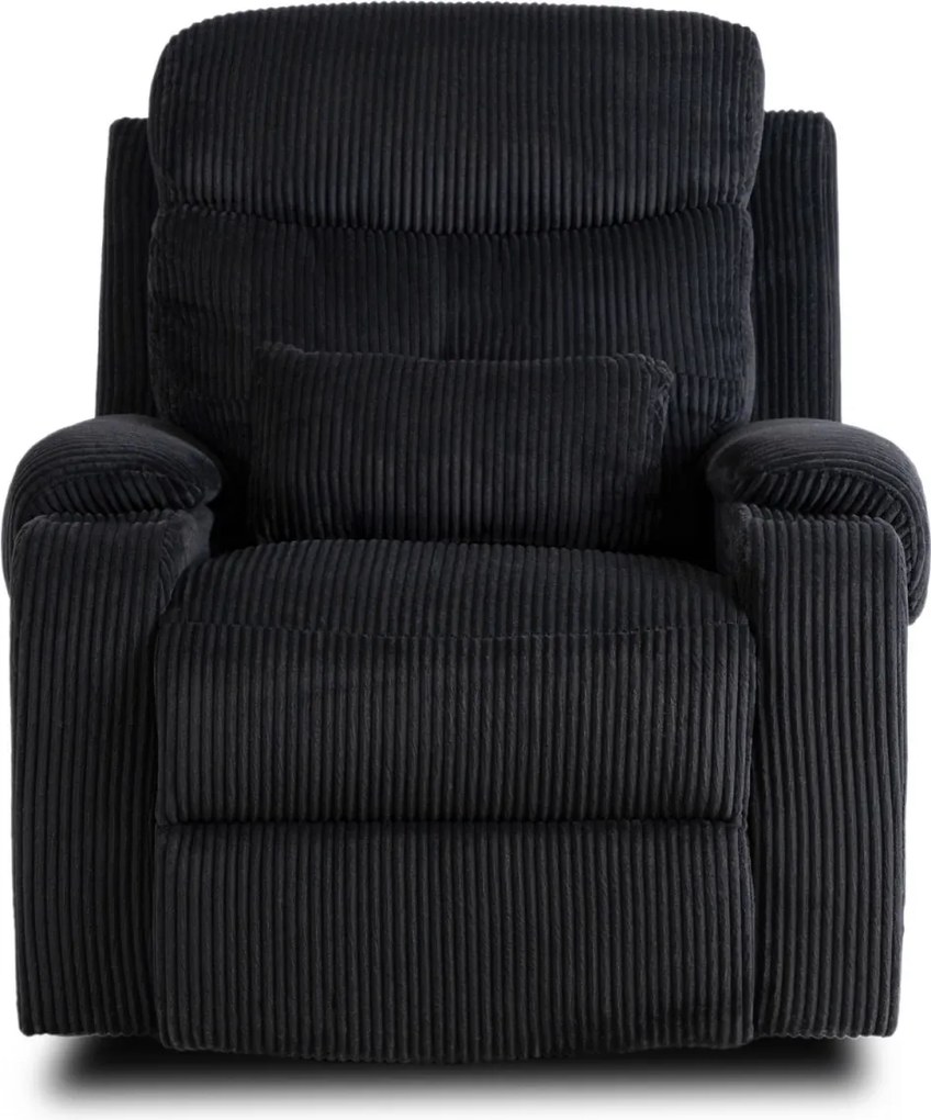 Dönthető fotel fekete kordbársony, TORRES