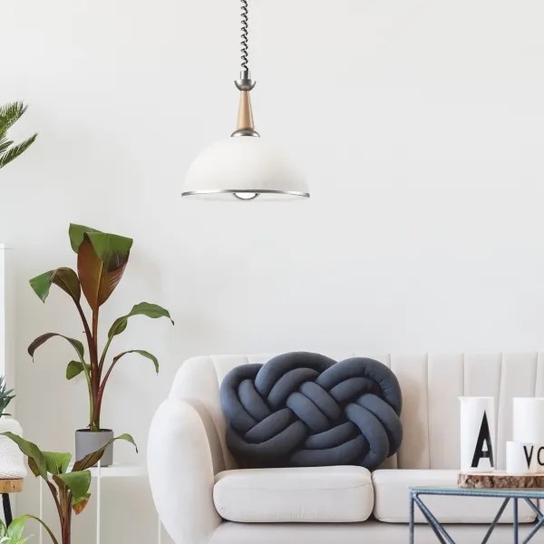 Lehúzható CHIARA csillár 1xE27/60W/230V ezüst/bükk