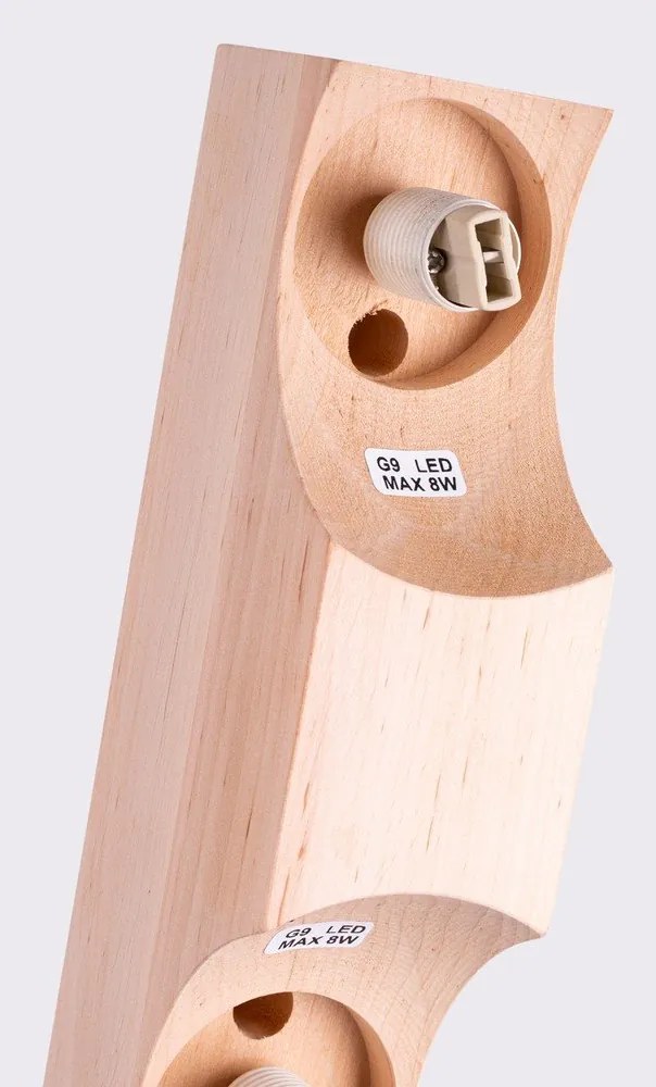 Fehér-natúr színű mennyezeti lámpa üveg búrával ø 12 cm Solum – Sollux