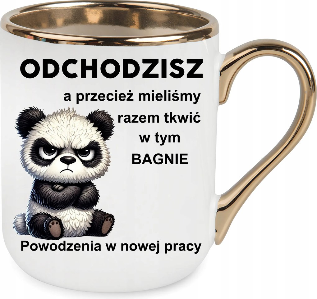 Arany Elegáns Bögre Búcsú A Munkától Távozás A Munkából Panda Távozik