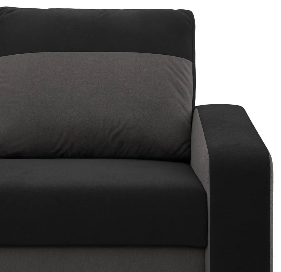 Hewlet fotel, szövet anyag, hab töltet, fekete - szürke