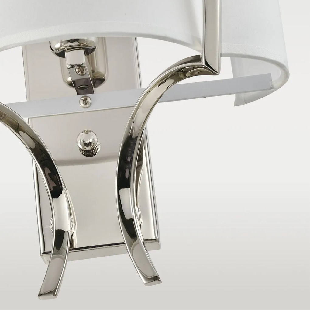 Cosmolight glamour modern fali lámpa faro fehér nikkel cosw01053ni-wh