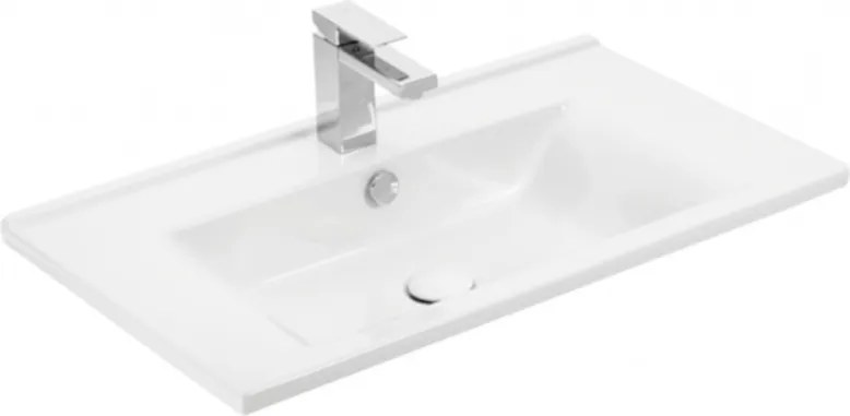 TMP IRON 75 álló fürdőszobabútor - Lava porcelán mosdóval - 76 x 46 cm