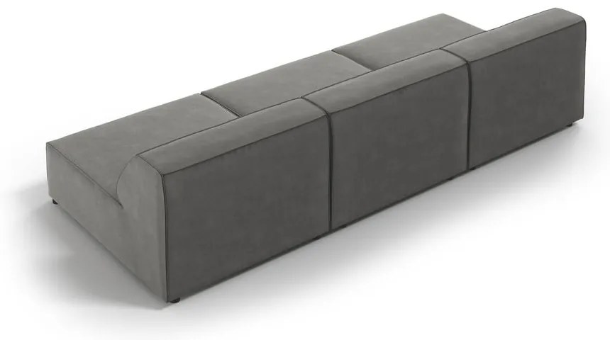 Szürke bársony kanapé 240 cm Jodie – Micadoni Home