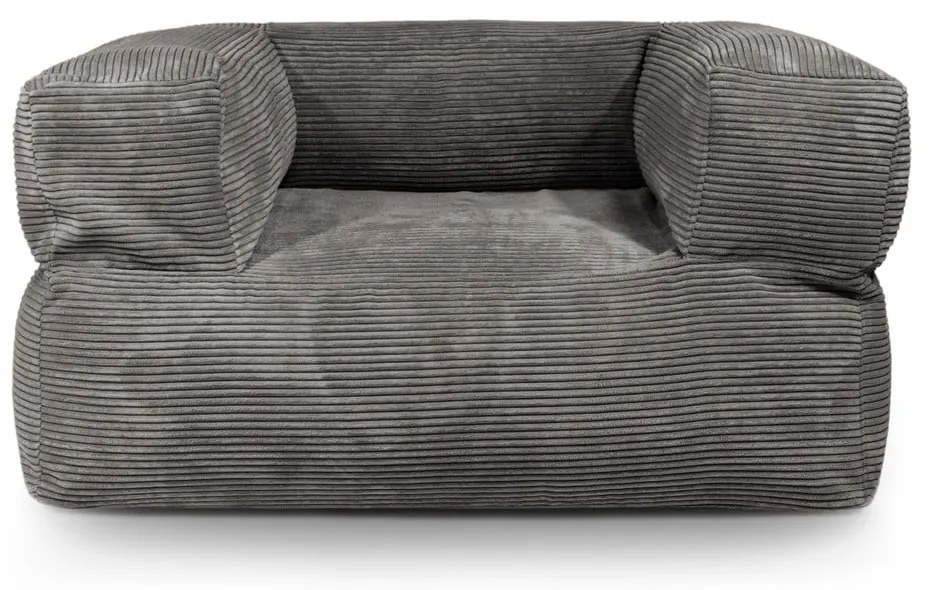 Világosszürke kordbársony babzsákfotel MooG – SLOWDOWN