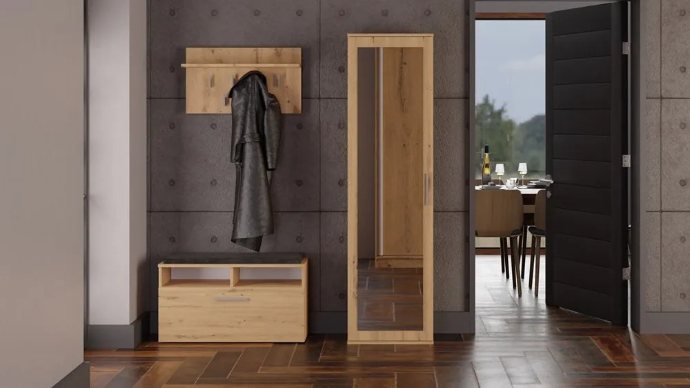 Aldabra Duo tükrös szekrény, 50x180x35 cm, tölgy